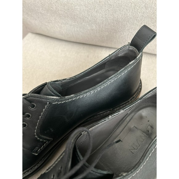 LANVIN Lace Up And Monkstrap Leather Black oxford loafers size 12 - Picture 11 of 16